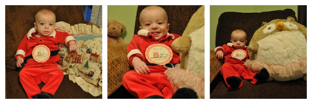 7 mo old Zach {the Santa suit edition}