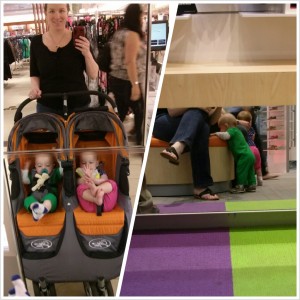 A selfie with Mommy in Macy's then Zach cruising in his new kicks in Stride Rite.
